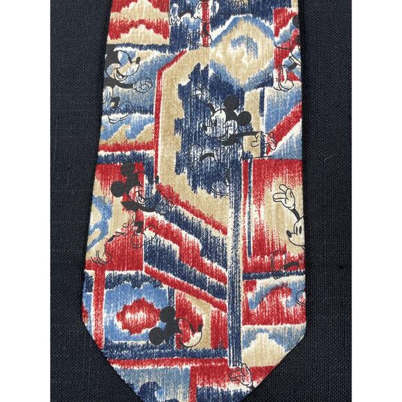 Retired Disney Unlimited necktie hidden Mickey Mouse tie dye - Picture 3 of 7